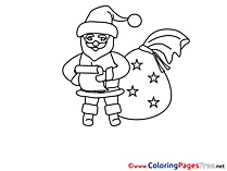 Santa Claus printable Coloring Pages Christmas