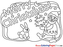 Smile Santa Claus printable Christmas Coloring Sheets