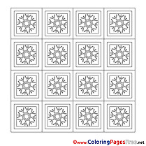 Snowflakes printable Christmas Coloring Sheets