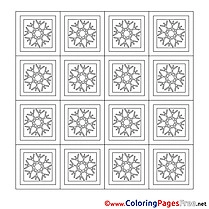 Snowflakes printable Christmas Coloring Sheets