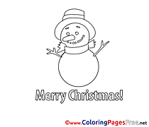 Snowman Christmas Coloring Pages download