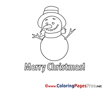 Snowman Christmas Coloring Pages download