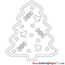 Sweets Christmas Coloring Pages free