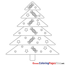 Sweets Colouring Sheet download Christmas