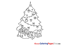 Toys Kids Christmas Coloring Page