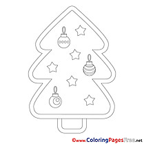 Toys Tree Coloring Sheets Christmas free