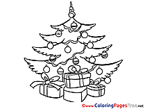 Tree Colouring Sheet download Christmas