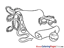 Wish List Coloring Sheets Christmas free