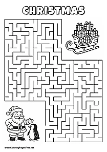 Christmas printable mazes