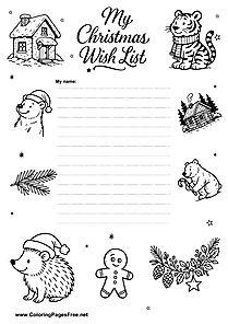 Christmas List with Gift Icons