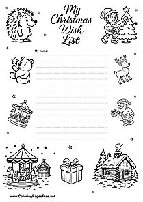 Christmas Wish List A4 Printable