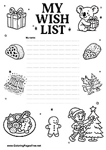 Christmas Wish List Portrait PDF
