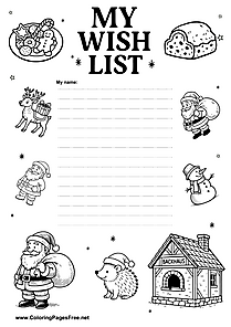 Christmas Wish List Print Template