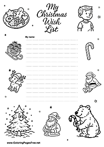 Christmas Wish List Printable