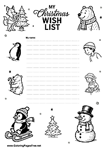Christmas Wish List Printable Template