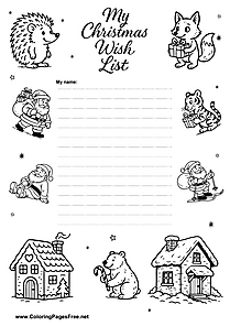 Christmas Wish List with Christmas Images