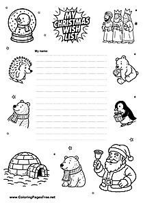 Christmas Wish List with Dots Printable