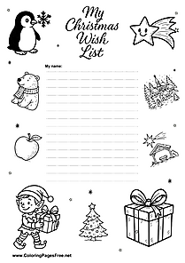 Christmas Wish List with Frame