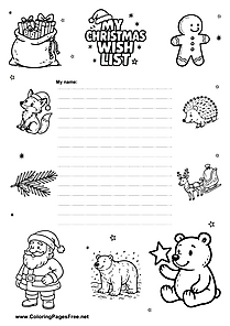 Christmas Wish List with Gift Frame