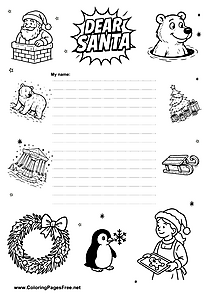 Christmas Wish List with Stars and Frame