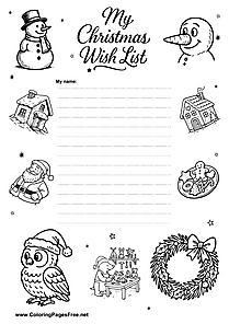 Cut Out Christmas Wish List