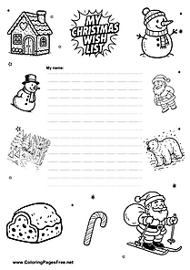 Funny Cartoon Christmas Wish List