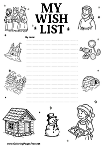 Kids Wish List Free Printable