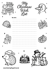 Kids Wish List Printable Template