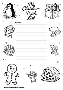 Kindergarten Christmas Wish List