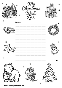 Modern Illustrated Christmas Wish List