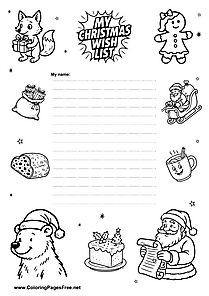 Preschool Wish List Printable