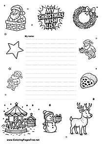 Printable Christmas Wish List PDF