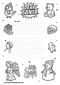 Printable Wish List with Christmas Design