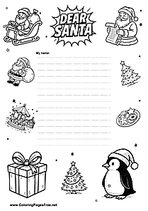 Santa Wish List A4 Format