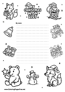 Santa Wish List PDF Template