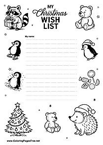 Simple Black and White Wish List