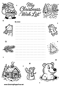 Simple Clear Christmas Wish List