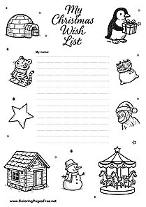 Winter A4 Wish List PDF