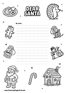 Wish List Black and White Template