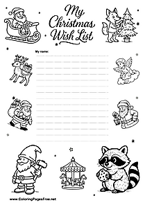Wish List Cute Motifs Template