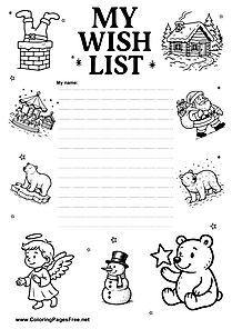 Wish List Drawing and Printing Template