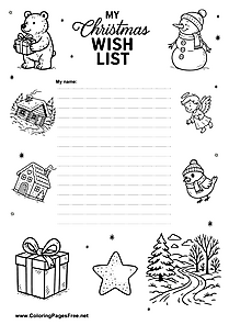 Wish List for Santa Printable