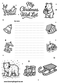 Wish List for School Kids Printable