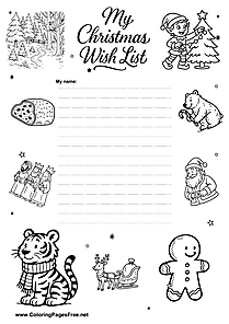 Wish List PDF Save and Print