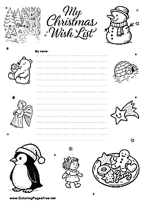 Wish List PDF to Print