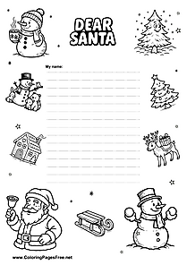 Wish List PDF with Christmas Images