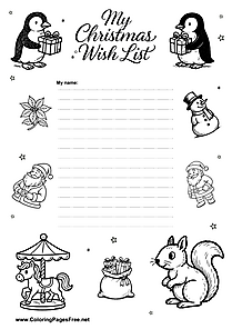 Wish List PDF with Cute Motifs