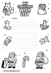 Wish List Printable PDF
