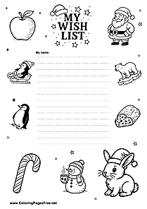 Wish List Template with Frame