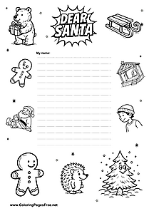 Wish List Template with Kids Drawings